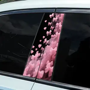 2 Pieces Personalized Pink Design Vinyl Decal - Durable PVC Self Adhesive Waterproof Car Decorative Sticker Side Decals for Cars, Walls, Laptops, Trucks, Motorcycles, Vehicle Scratch Covers - Perfect for Birthday Party Gifts