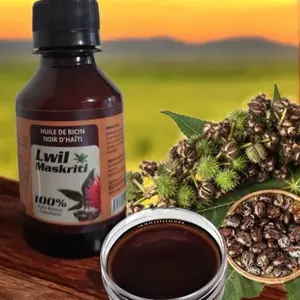 Castrol Original Castrol Oil Lwil Maskriti Sans Melanje 4oz - 100% Pure Ricinus Communis - Haitian Black Castor Oil