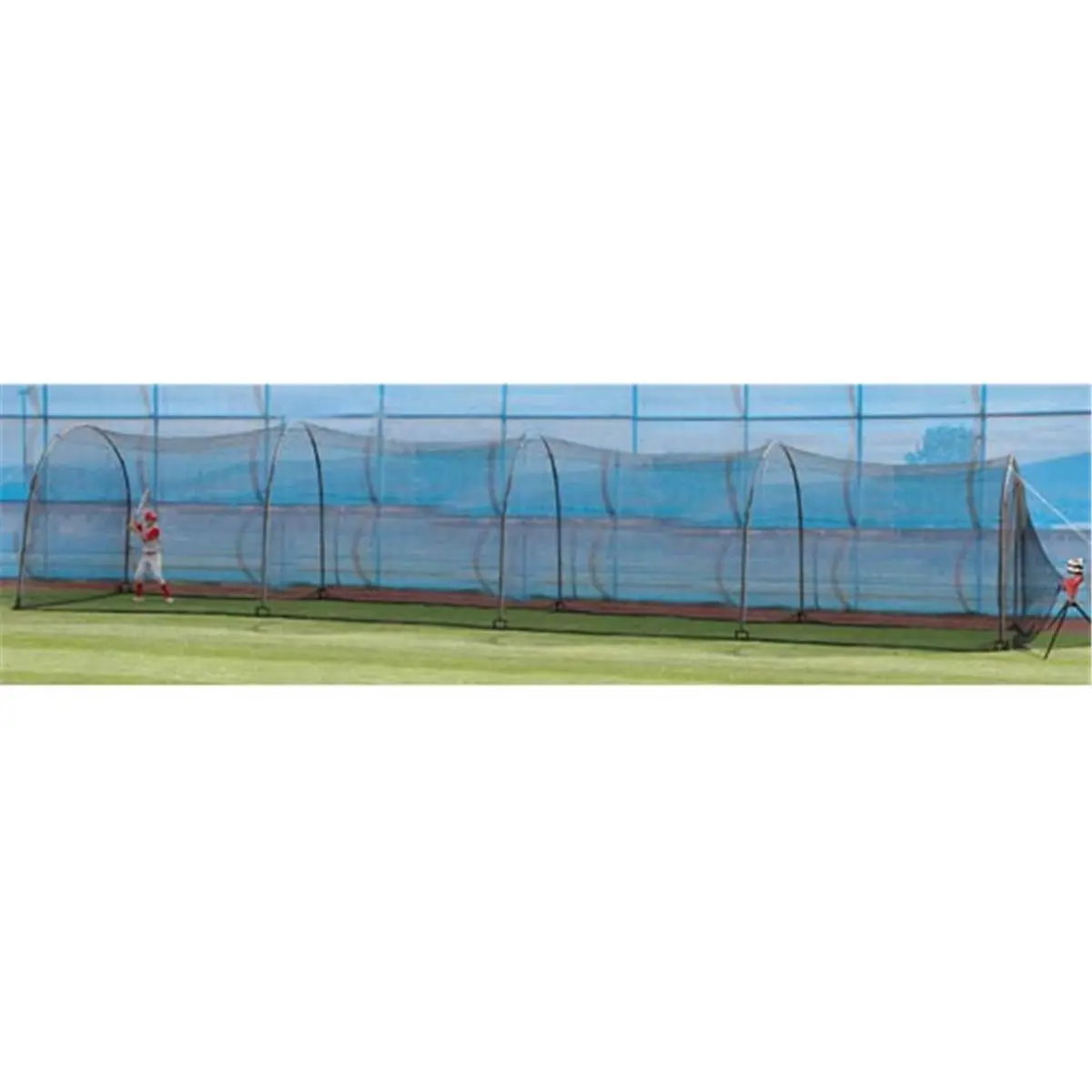 212 MAIN 48 ft. Home Batting Cage with 24 2X Heater Xtenders, for Baseball Training and Home Use