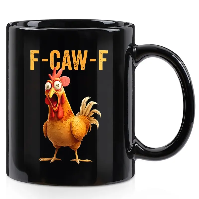 Funny Chicken Mug Funny Design Mug Personalized Name Humor Ceramic Mugs Custom, Perfect Gift for Men & Women, Stylish Coffee Cup 11 Oz Drinkware