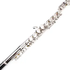 Nickel Plated C Closed Hole Concert Band Flute Silver Woodwind Nickel Plated C Closed Hole Concert Band Flute Silver Woodwind