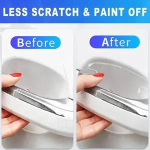 Car Exterior Protective Strip Set - Transparent Silicone, Smooth Surface, Scratch-Resistant, Waterproof, Anti-Collision for Door Handles, Bowl Areas, Bumpers, Rearview Mirrors