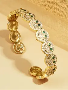 1pcs Cute Smiling Doll Adjustable Opening Bracelet for Women Party Banquet Gift Fashion Luxury Jewelry Elegant Bangle