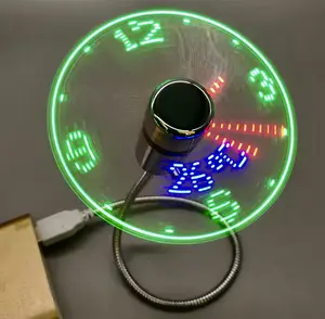 USB Mini Fan with Time & Temperature Display