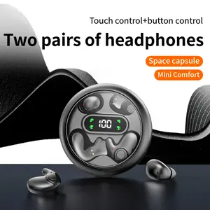 MSHUKCOE Wireless Sleep Earbuds Sports Bluetooth Earphones two-in-one，Tiny Size Invisible Earbuds，Sports Waterproof，ENC Noise Canceling Headphones，for Sleeping, Working summerwins