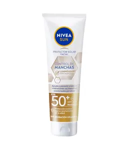 Nivea Sun Lumionoso Anti manchas Sun protector Dark Spot Corrector SPF 50 - Moisturizing Facial Sunscreen - Skincare facial sunscreen Comfort(WHITE GOLD)