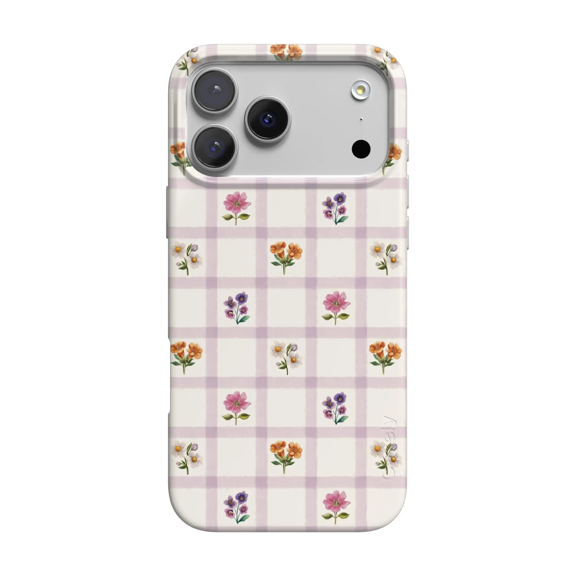 Casely iPhone 17 Pro Case | Meadow Check | Floral Gingham | Compatible with MagSafe | Classic Ultra Thin Design