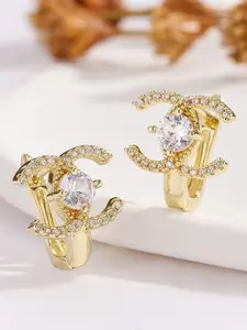 Women's Elegant Stud Earrings, Artificial Zircon Copper Chain Material, Fashion Jewelry Design, Trendy Jewelry, All-Seasons Accessory