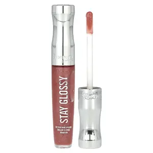 Rimmel London Stay Glossy Lip Gloss, 450 Pink About It, 0.18 fl oz (5.5 ml)