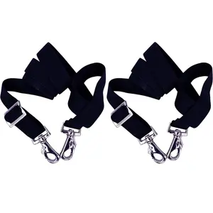 Majestic Ally Pack of 2 Adjustable length Horse Blanket Sheet Replacement Elastic Leg Strap with Double Swivel Snaps (Navy)