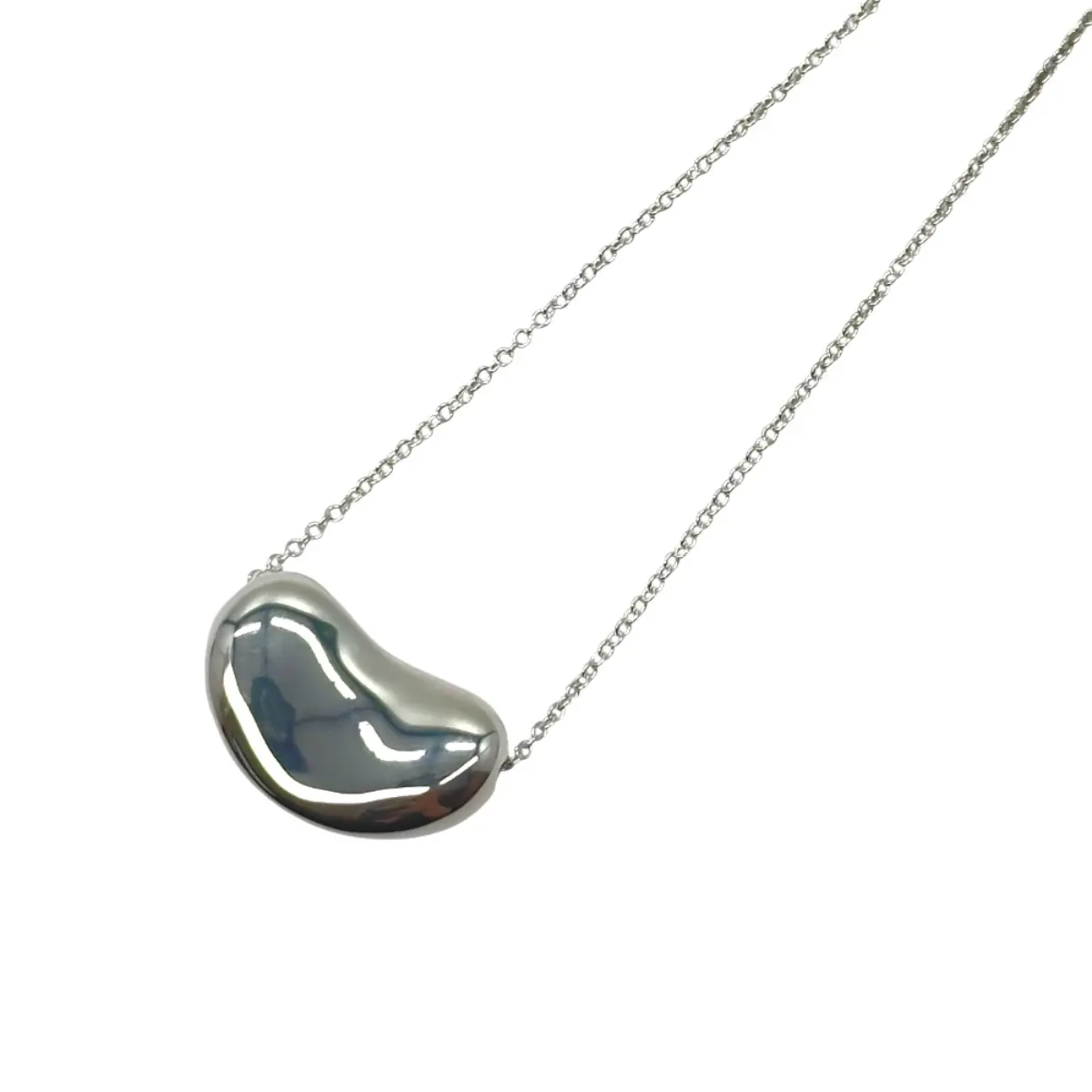 Pre-owned Tiffany & Co. Sterling Silver 925 (Ag925) Small Leather Goods Tiffany&Co. Elsa Peretti Silver925 Beans Necklace