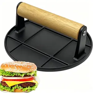Burger Press for Griddle - Lightweight with Wood Handle, Rustproof Burger Press Bacon Press for Grill, Kitchen Gadget
