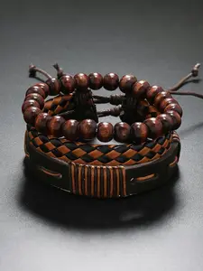 13 piece coconut shell wooden bead bead elastic thread men's bracelet bracelet suitable for daily wear, vacation and dating occasions, and is also a surprising and exquisite small gift, Fashionable Bracelet, Beaded Bracelets
