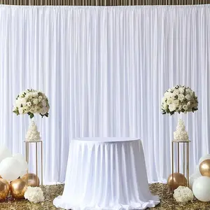 Elegant Wedding Backdrop, Solid Color Wrinkle-free Polyester Backdrop, Wedding Arch Backdrop, Wedding Arched Backdrop, Wedding Decoration Supplies for Party, Birthday, Baby Shower, Banners, Wedding Background Arch