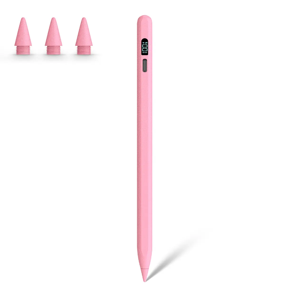 MEKO Pink LED Stylus Pen for iPad, Fast Charging iPad Pencil with LED Power Display, Palm Rejection & Tilt Sensitivity, Compatible with iPad 10/9/8/7/6, iPad Pro 11/12.9/M4, iPad Air M2/5/4/3, iPad Mini 6/5