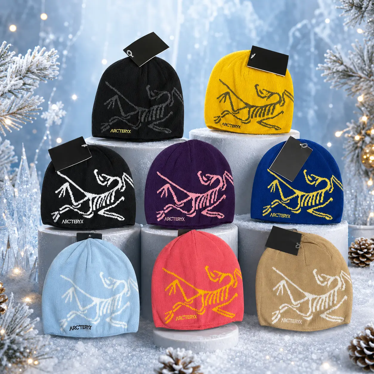 Arc'teryx Bird Head Beanie | Premium Knit Winter Skull Cap for Men & Women | Gorpcore Outdoor Hiking Ski Hat | Unisex Warm Elastic Headwear Multi-Colors