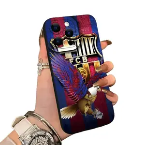 FCB Eagle and Shield Pattern TPU Mobile Phone Case, Shockproof and Anti Fall, Birthday or Festival Gift for Men and Women for iPhone 17 Air 16 15 14 13 12 11 XS XR X 7 8 Plus Pro Max SE Smartphone Protection