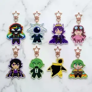 Series SMP “Unstable Universe” Keychains , MCYT Unstable Universe Lifesteal SMP Acrylic Keychain - Kawaii Keyrings Birthday Gifts, Fear and Hunger Character Keychains – Cute Acrylic Keychain Charms, Perfect Gift for Fans & Collectors
