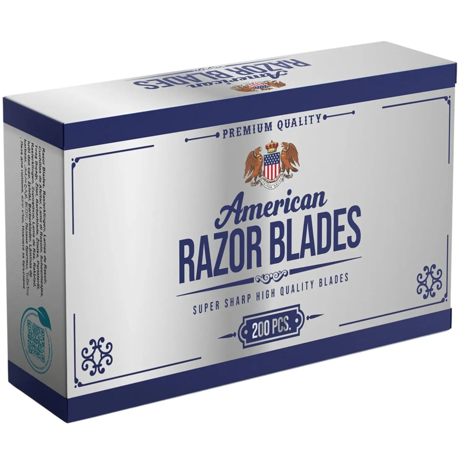 The Shave Factory Double Edge Razor Blade Refill Set - Durable Japanese Steel, 200-Count, Smooth Shave for All Skin Types, Classic Shaving, Straight Razor Shaving, Body Care, Hair Removal