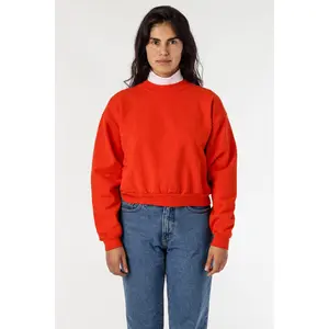 HF06 - Heavy Fleece Cropped Mock Neck Pullover (Garment Dye)