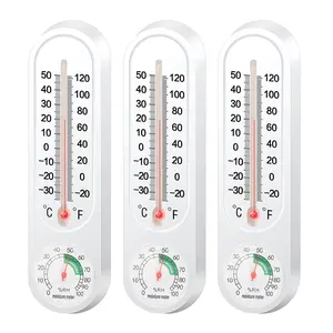 3PCS Indoor-Outdoor Temperature Humidity Gauge Tool – ℃/℉ Switchable Digital Detector, Intelligent Thermometers for Home, Greenhouse, Kitchen & Basement, High Accuracy Sensor, Clear LCD Display, Compact Design, Ideal Tech Gadget for Daily Monitoring