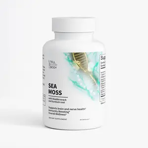 Tell Every Body Sea Moss Supplement with Organic Irish Moss Bladderwrack & Burdock Root 60 Capsules for Immunity Skin Health & Digestive Aid