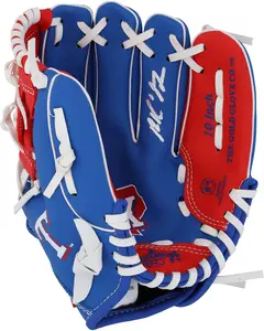 MacKenzie Gore Texas Rangers Autographed Rawlings 10" Collectible Team Logo Glove - Fanatics Authentic Certified