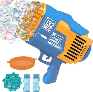 Christmas Gift For Kids Bubble Machine Gun 132 Holes Bubble Bazooka Gun Summer Outdoor Toy Birthday Wedding Party  Gifts Bubble Maker Blowers for Kids