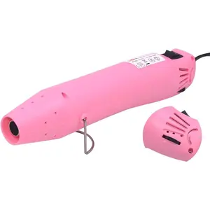 Heat ,6.6ft  300W Hot Air  for Crafting,  Dryer Multi-Purpose Electric Heating Nozzle (Pink Temp Regulation)