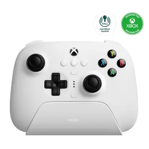8BitDo Ultimate Wireless Controller with Hall Effect Joysticks for Xbox, Apple, Windows and Android - White - Includes Game Pass Code
