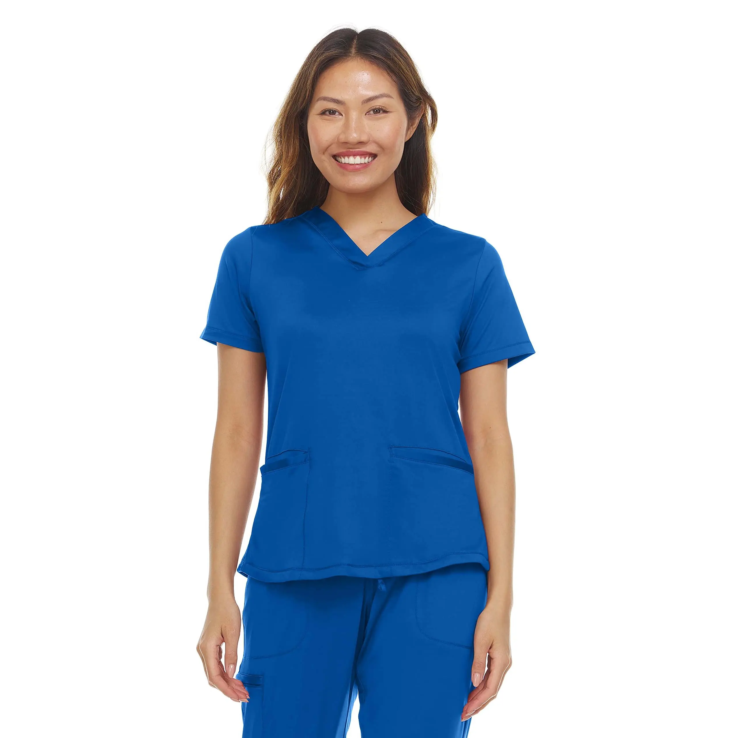 MediChic Women's Scrubs V-Neck Nylon Spandex Active Scrub Top