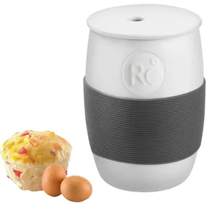 Professional ceramic egg cooker for microwave quick scrambled egg maker holds up to 4 eggs easy healthy breakfast microwave cooker great for mug cake muffin omelet 100 food safe