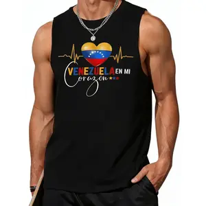 Vests with Venezuelan inspired heart motifs lively casual outfit