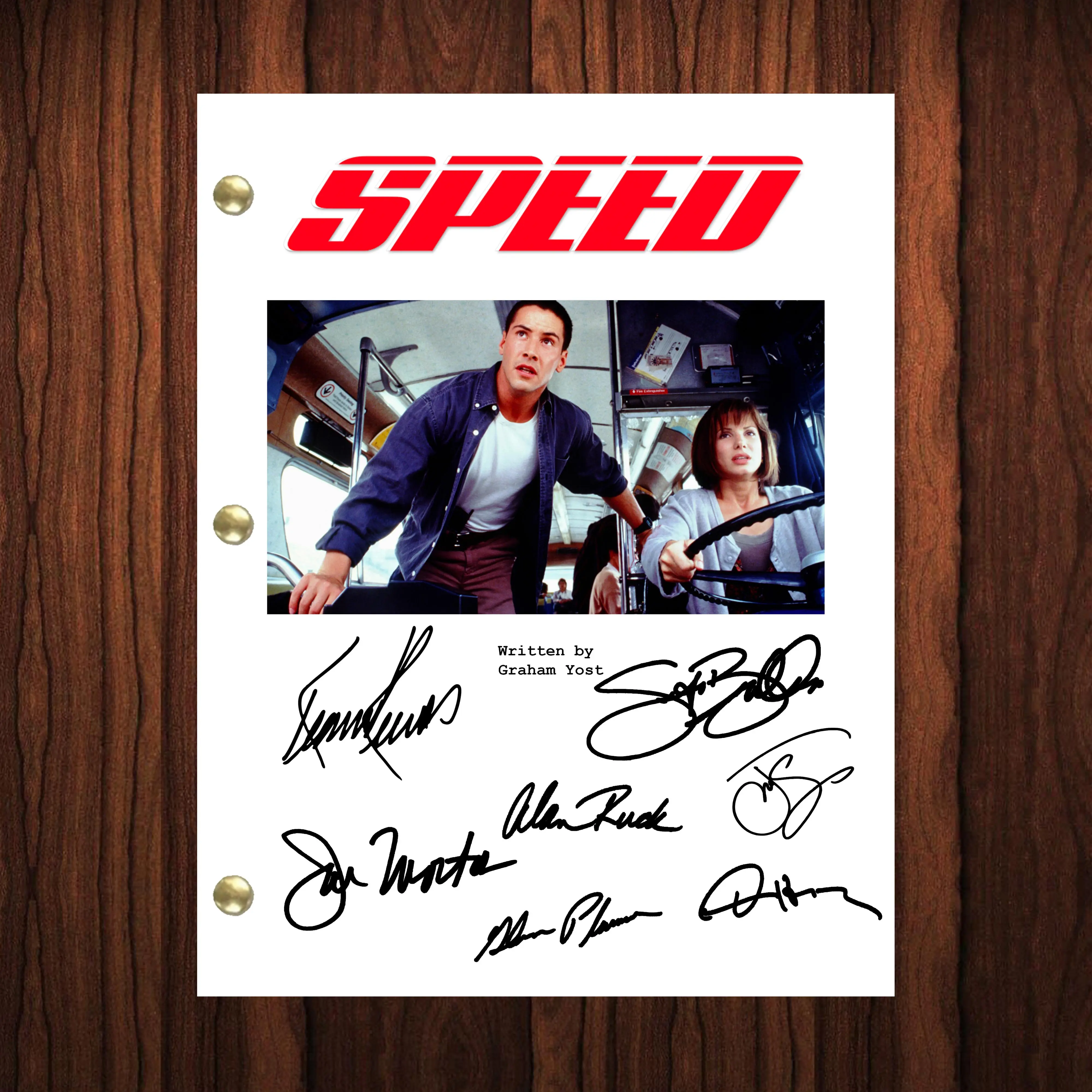 Speed Movie Script Autographed Signed Script Reprint