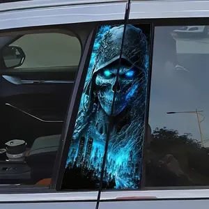 Creative Skull Pattern Car Sticker, Car Window Decal Sticker, Decal for Cars, Car Exterior Decoration Accessories for Car Door Pillar & Rear Window Glass, Universal Car Sticker
