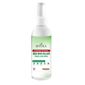 Hygea Natural Extra Strength Bed Bug Travel Spray - 66% Stronger Formula, Non-Toxic, TSA-Approved 3 oz, Family Safe, Discreet Protection - Insect Killer