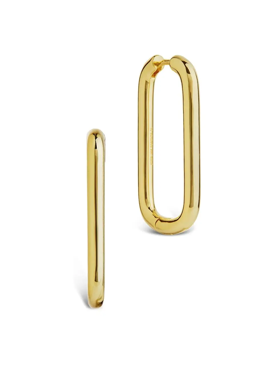 Kaylani Elongated Geo Hoops