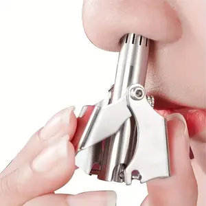 Eliminate Uncomfortable Nose Hair Removal Tool with Wapealy Manual Stainless Steel Rotate Nose Clip!