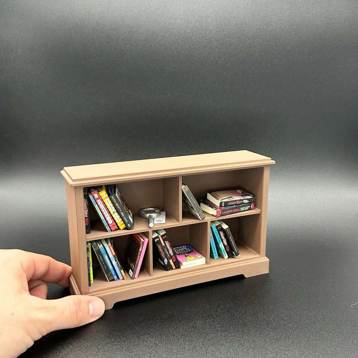 1/6 Scale 2 Shelf Mini Bookshelf / Mini Brands / Mini Books / Miniature Bookcase