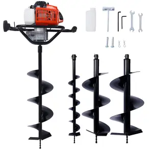 63CC 2.7HP Gas Post Hole Digger - EPA Auger w/4"+8"+10"+12" Bits