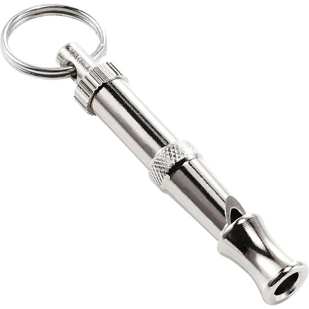 Stainless Steel Silver Ultrasonic Dog Whistle - 1Pc Portable, Adjustable-Tone Behavior Aid for Dog Training, All-Season Use