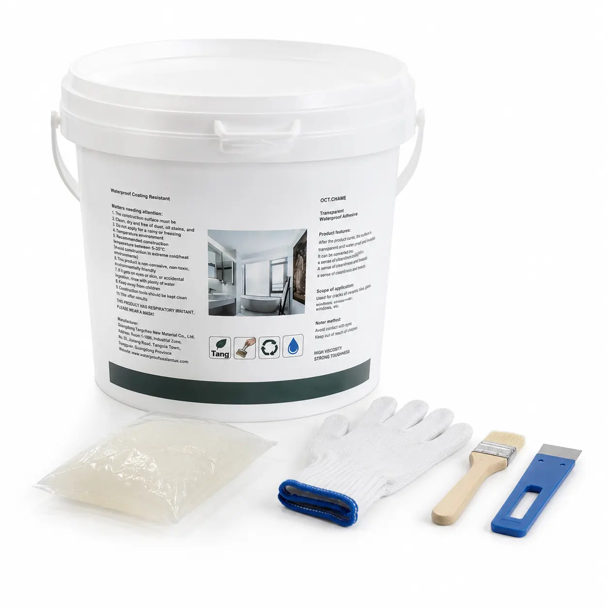 Transparent High-Viscosity Waterproof Sealant Glue - No-Demolish Tile Leakage Repair, Anti-Mold Anti-Rust Invisible Protective Sealer for Bathroom Tiles, Exterior Walls, Easy Operation, Temperature-Resistant
