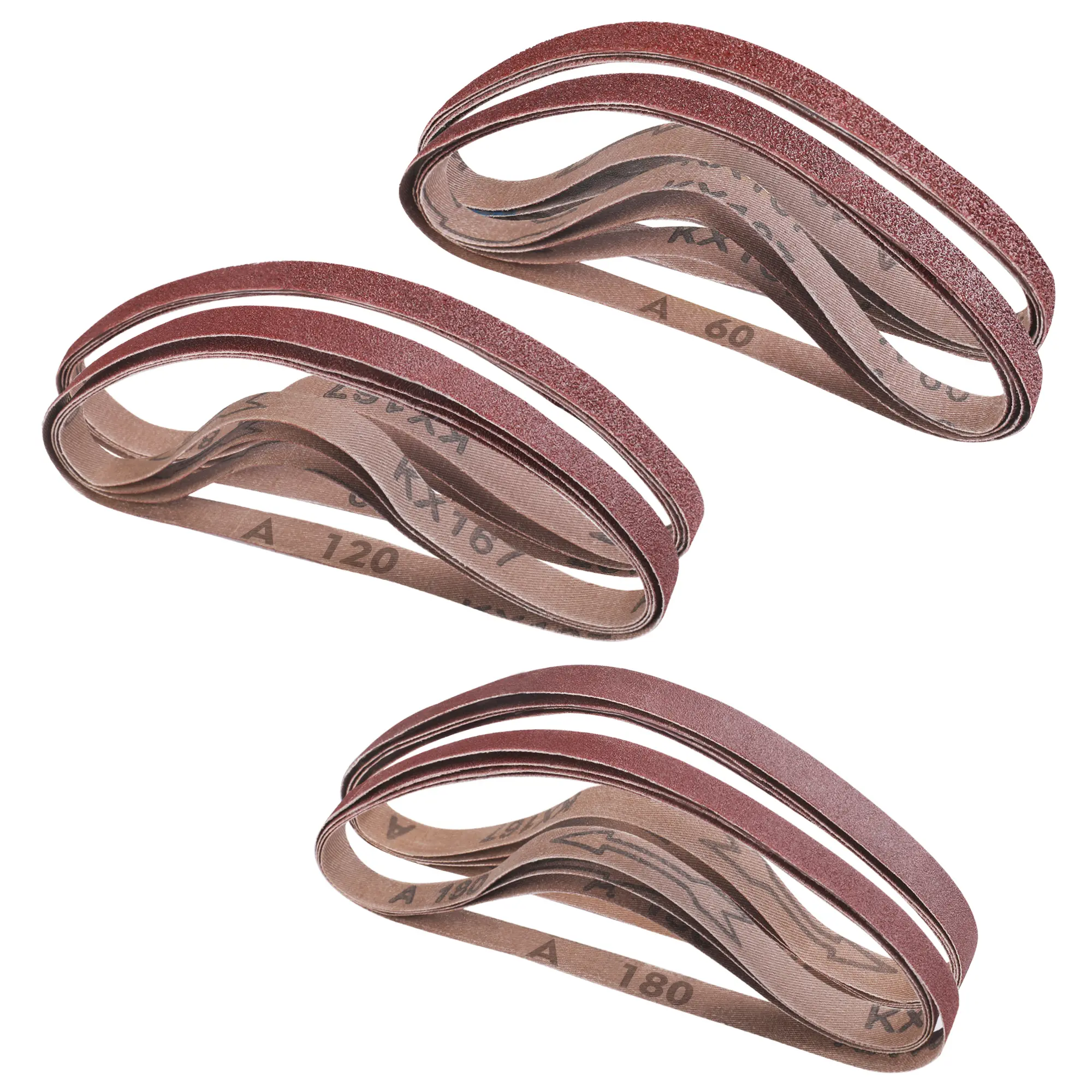 #backtoschool WORKPRO Sanding Belts, Aluminum Oxide Abrasive Belts, Belt Sander Tool for Woodworking, Metal Polishing, Red