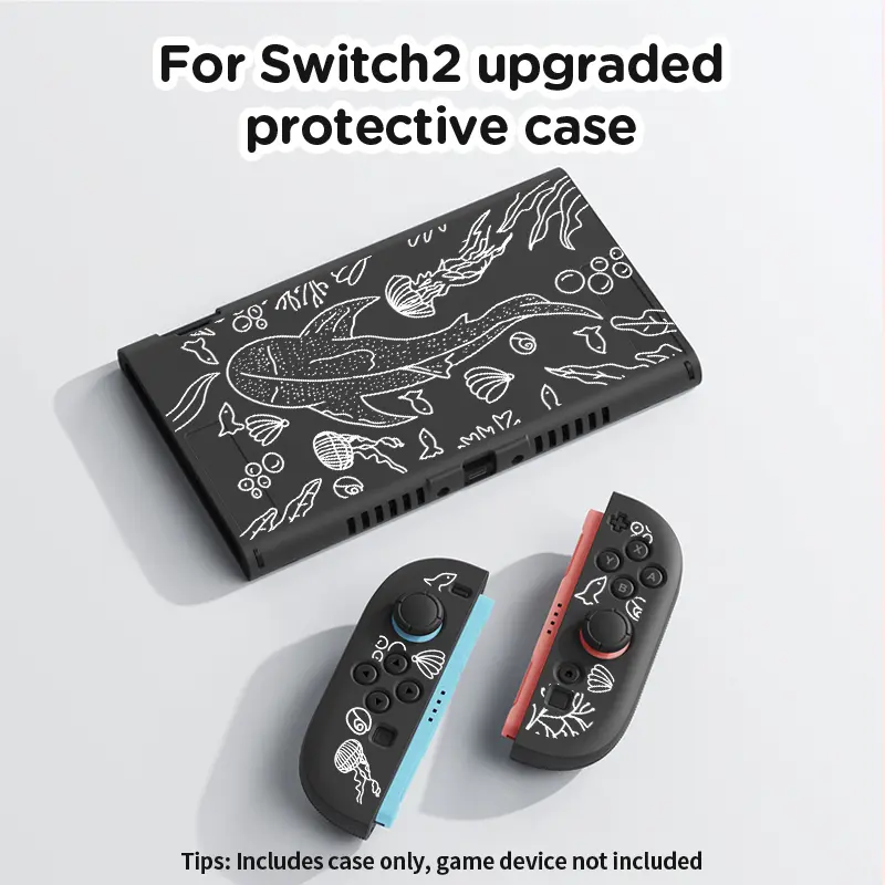 TPU protective case for Switch NS2 Console, Switch NS2 game accessory, Game console accessories, removable design, insert into the base with the case on, printed case, scratch-resistant, drop-resistant, new model, available in colors