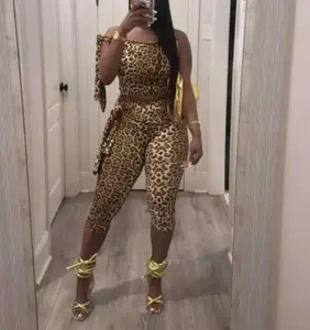 Cheetah Pant Set with Ties