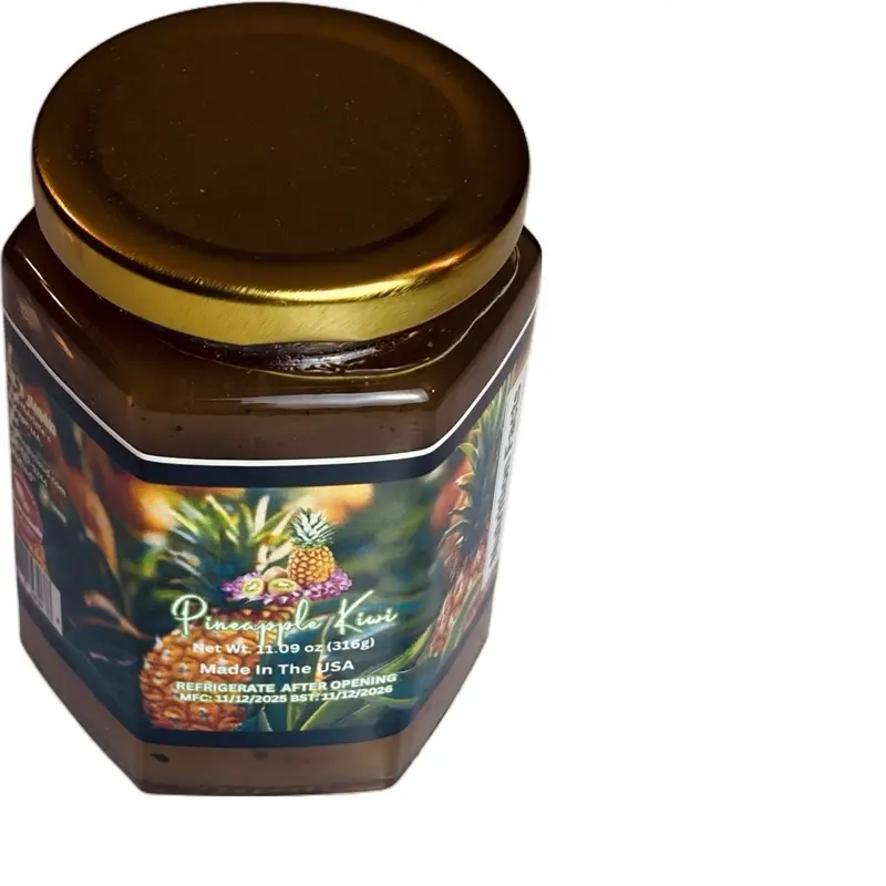 Tropical Pineapple and Kiwi Treat - 11.09  oz Jar Made in the USA with Natural Ingredients