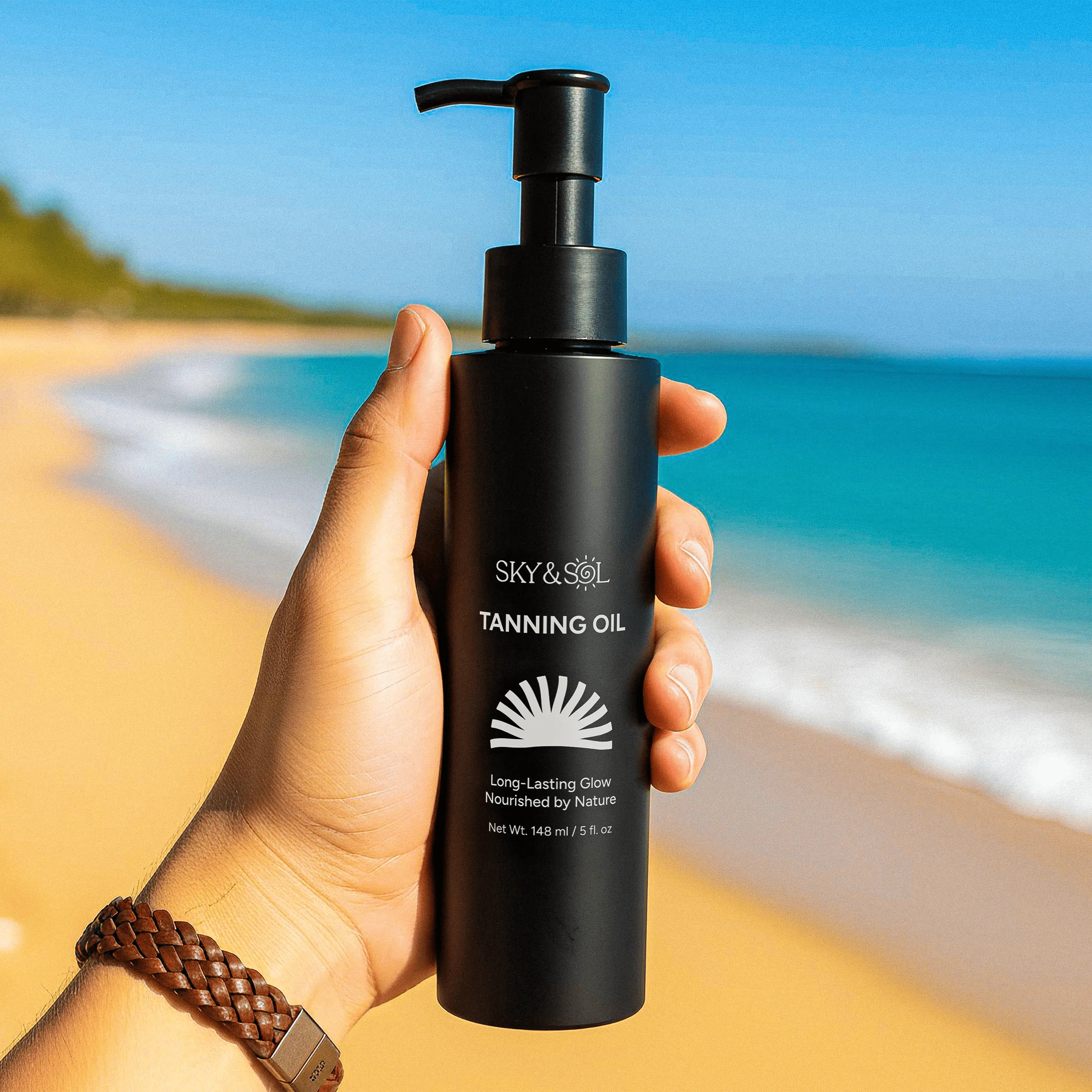 SKY & SOL Bronze Tanning Oil (no harsh additives, fast acting tan, all natural ingredients)