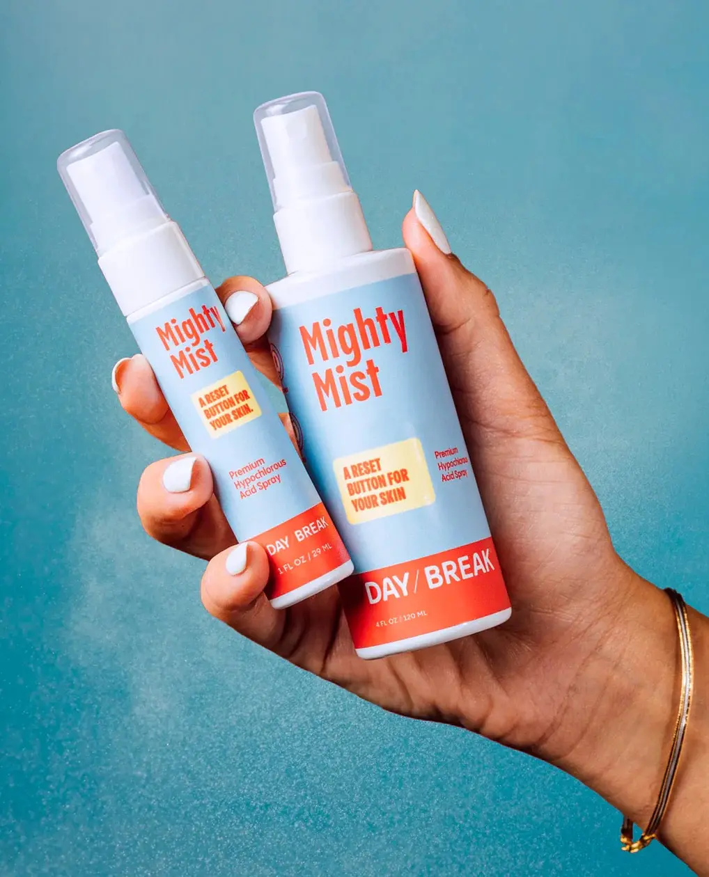 Daybreak Mighty Mist Premium Hypochlorous Acid Spray for Acne, Eczema, Rosacea - Safe for All Skin Types, Soothes Irritation & Redness