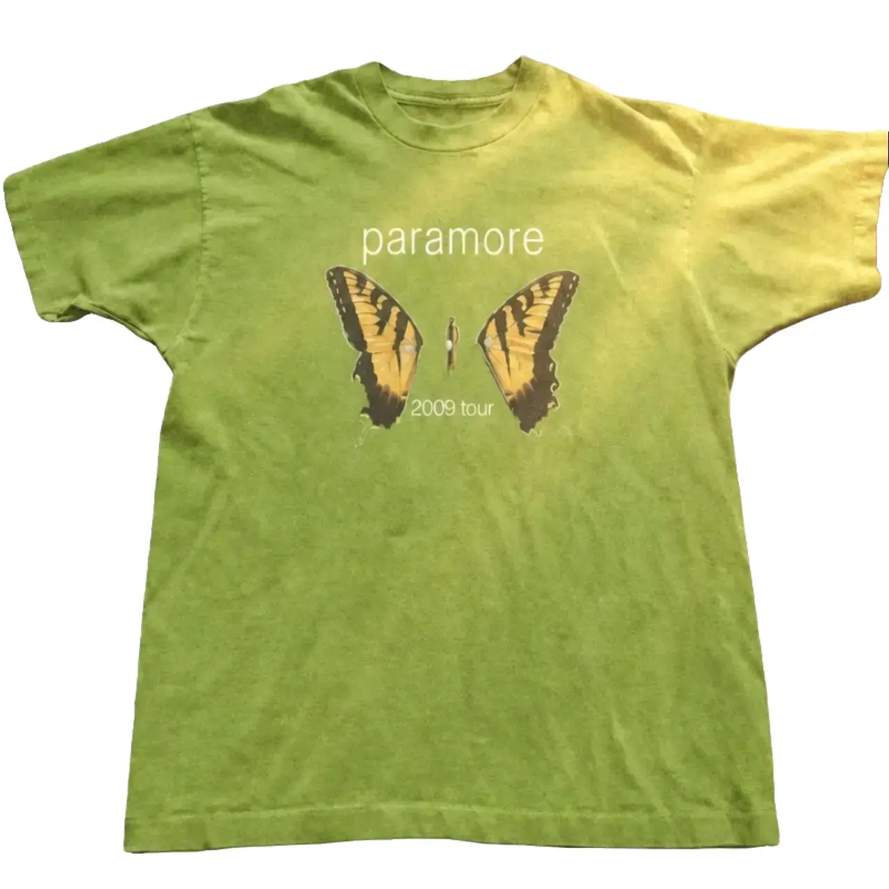 Comfort Colors Paramore 2009 Tour T-Shirt, Vintage Butterfly Band Graphic Tee, Y2K Emo Pop Punk Concert Shirt, Alternative Rock Music Fan Gift