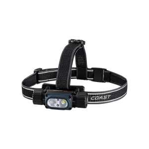 Coast WPH34R 2000 Lumen Waterproof Ultra Bright IP68 USB Rechargeable-Dual Power Headlamp, 6 Modes with Spot and Flood Beams